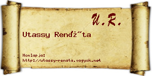 Utassy Renáta névjegykártya
