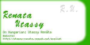 renata utassy business card